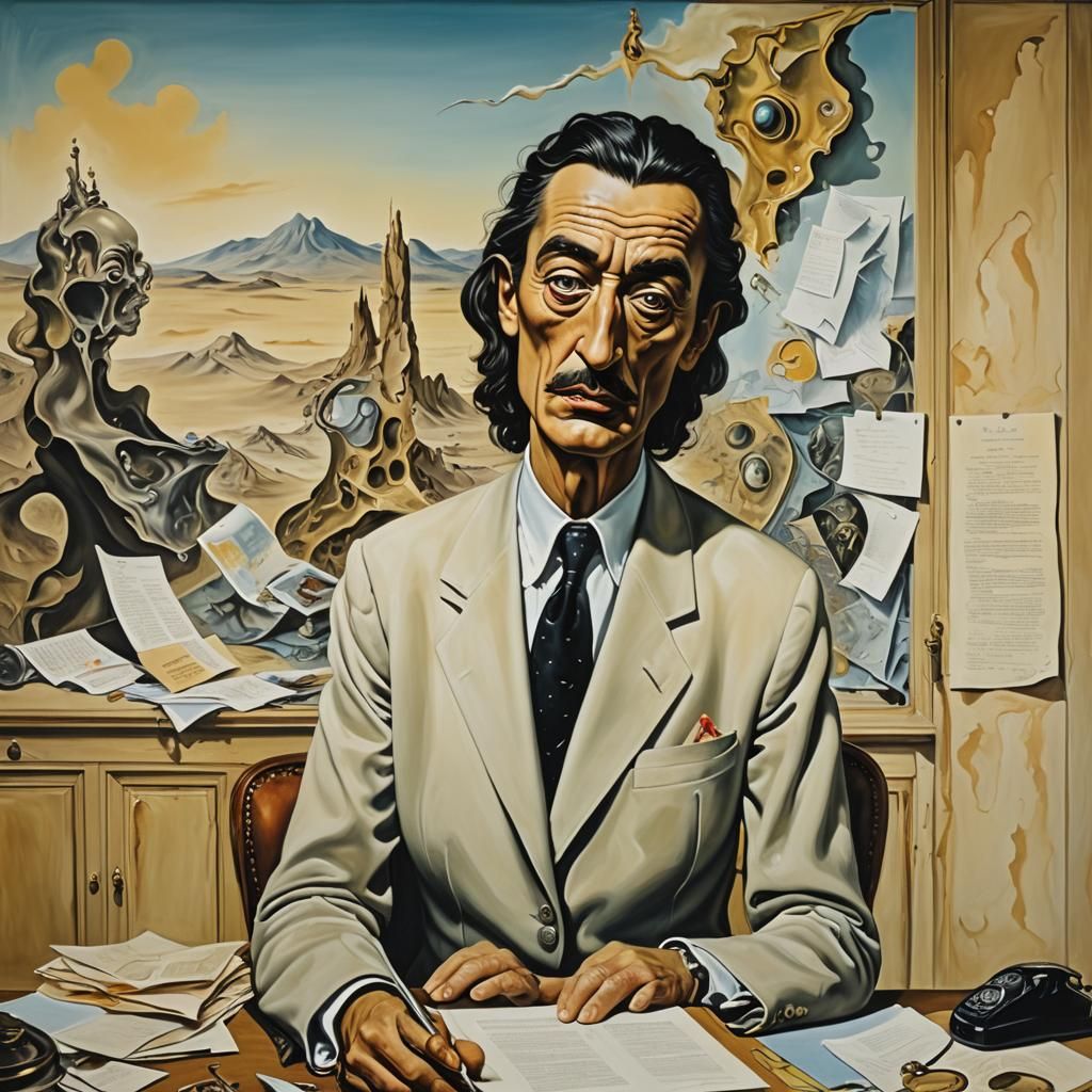 Surreal Job Provider Office in Salvador Dali Style