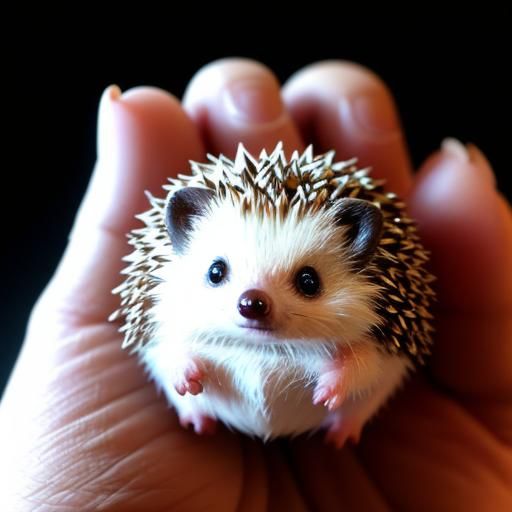 Tiny Hedgehog on a Finger: Macro Wildlife Photography