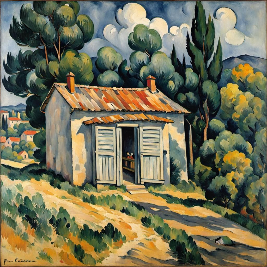 Cabanon de Jourdan in Impressionist Style