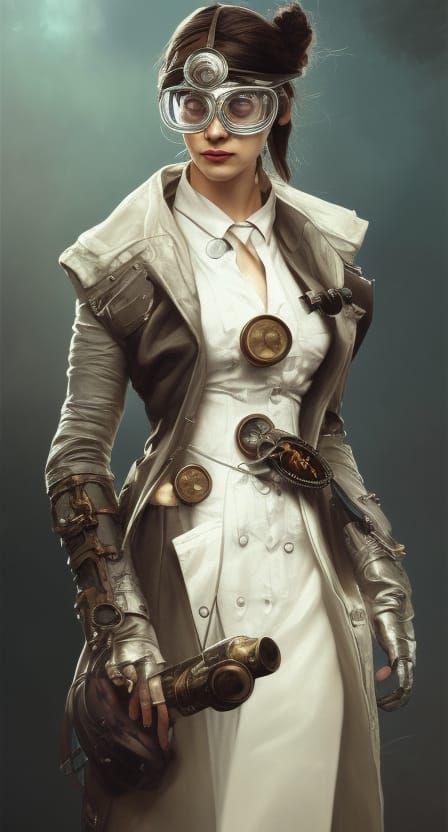 Steampunk Doctor Portrait in 8K Resolution