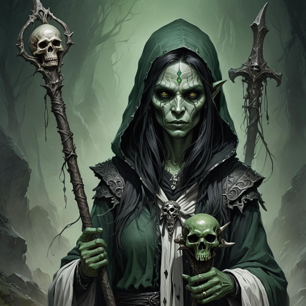 Necromancer Troll Woman Concept Art