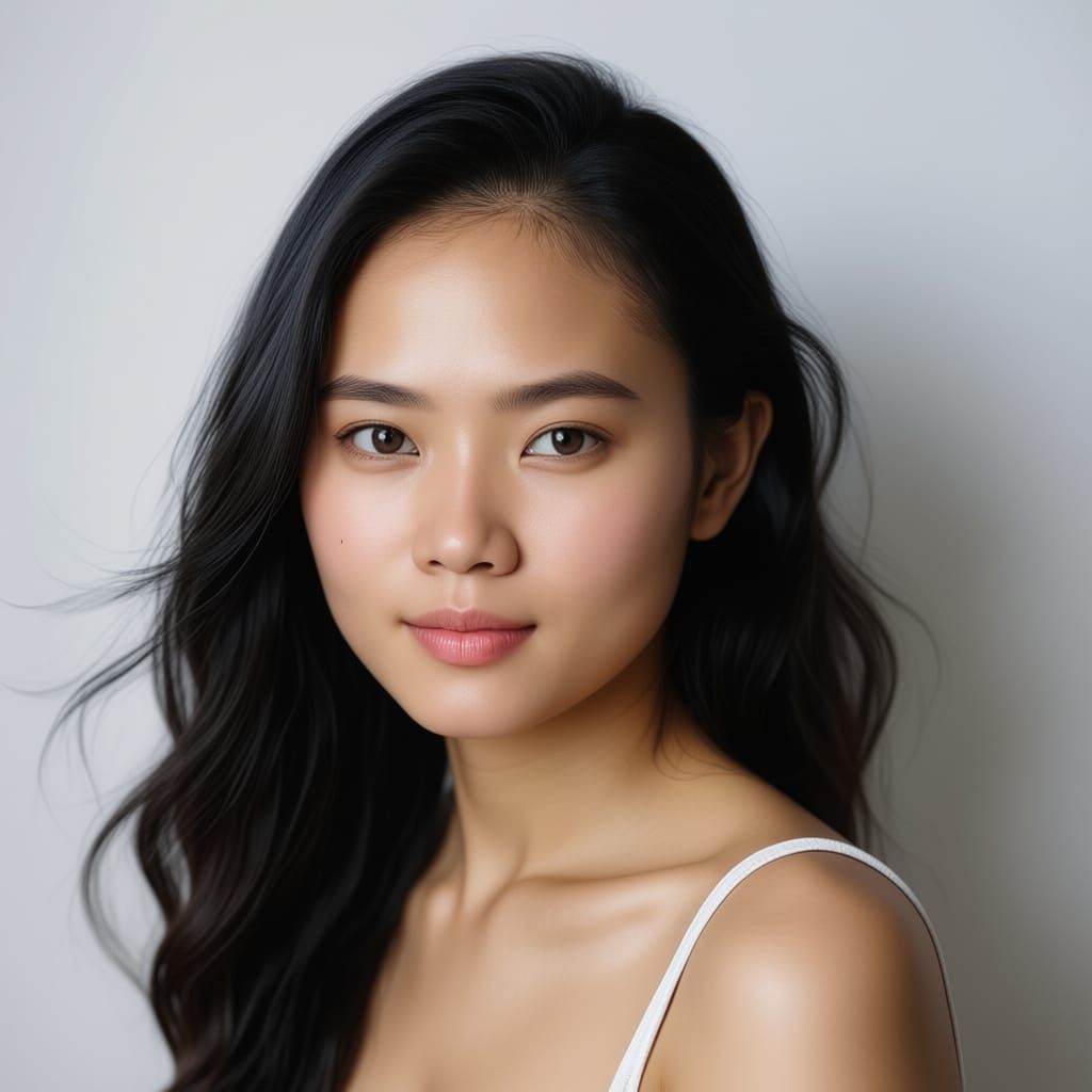 Filipina Woman Portrait with Exact Facial Accuracy