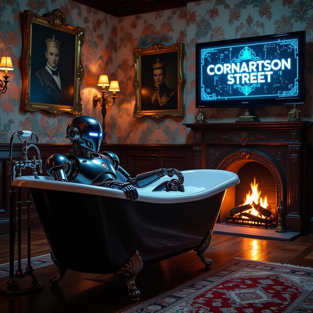 Robot Relaxation: Victorian Era Meets Cyberpunk