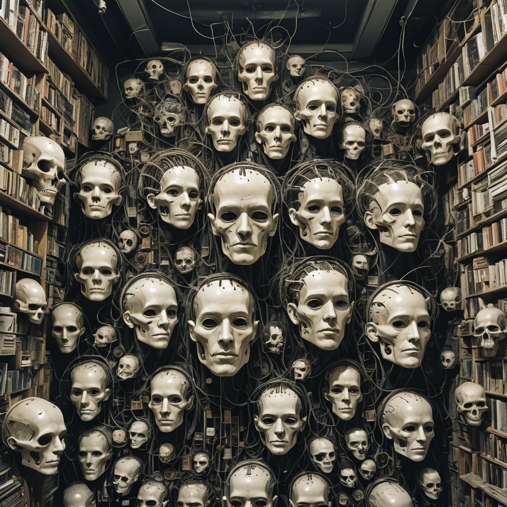 Cyberpunk Hall of Heads: A Time Outpost