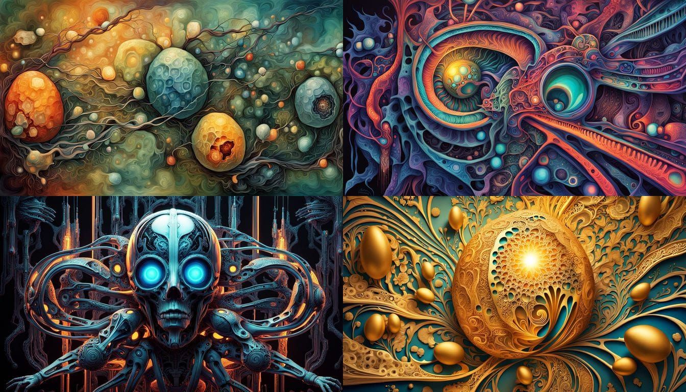 Vibrant Human Body Unfolds as Easter Egg Art