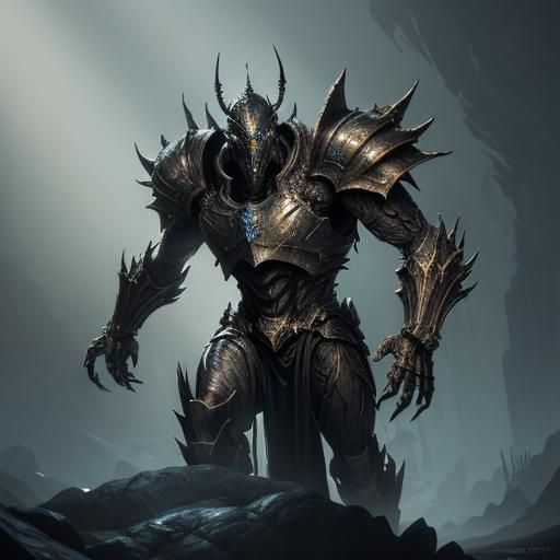 Visceral Fang Knight in Dark Fantasy Style