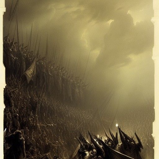 Horde Ready for War: A Dark Fantasy Illustration