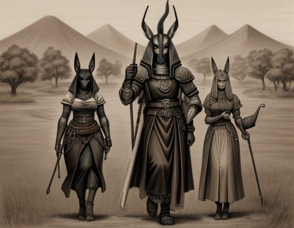 Anubis Sage and Friends: Fantasy Illustration