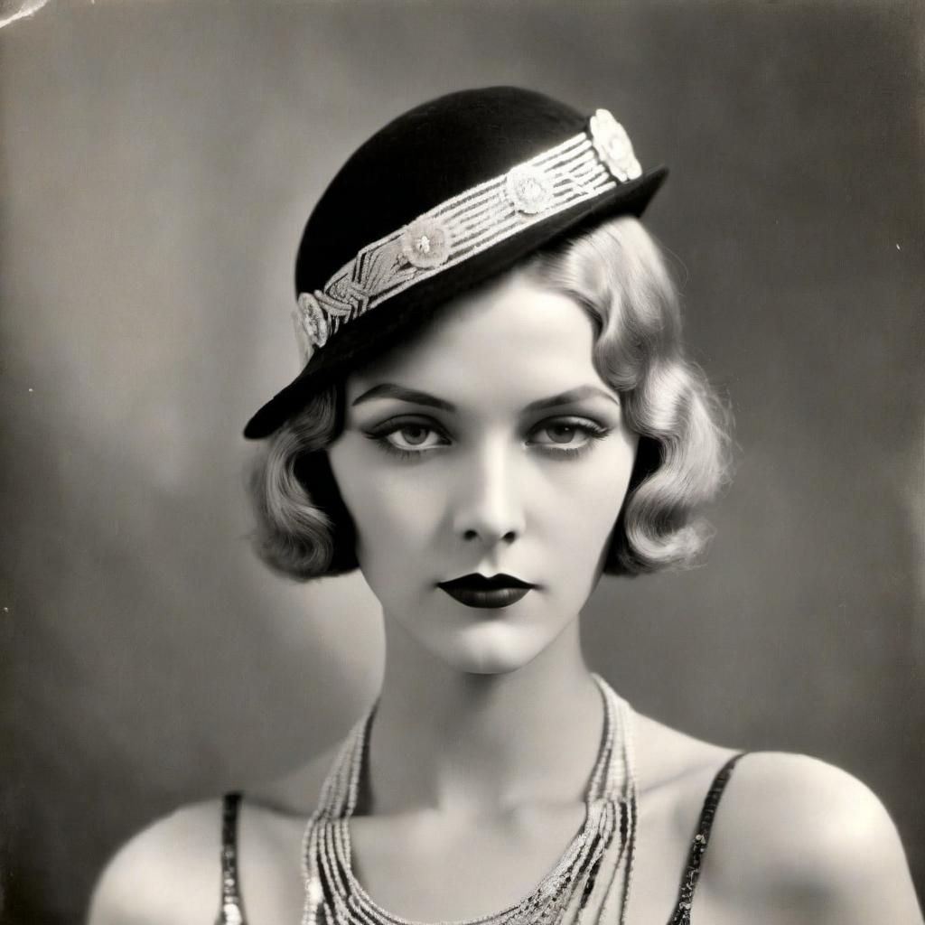 1920s Woman Model in Bold Photo Style