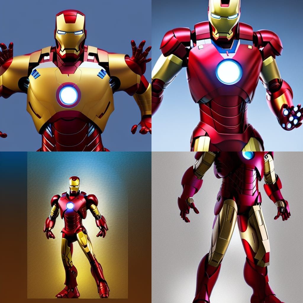 Iron Man as 3D Digital Art
