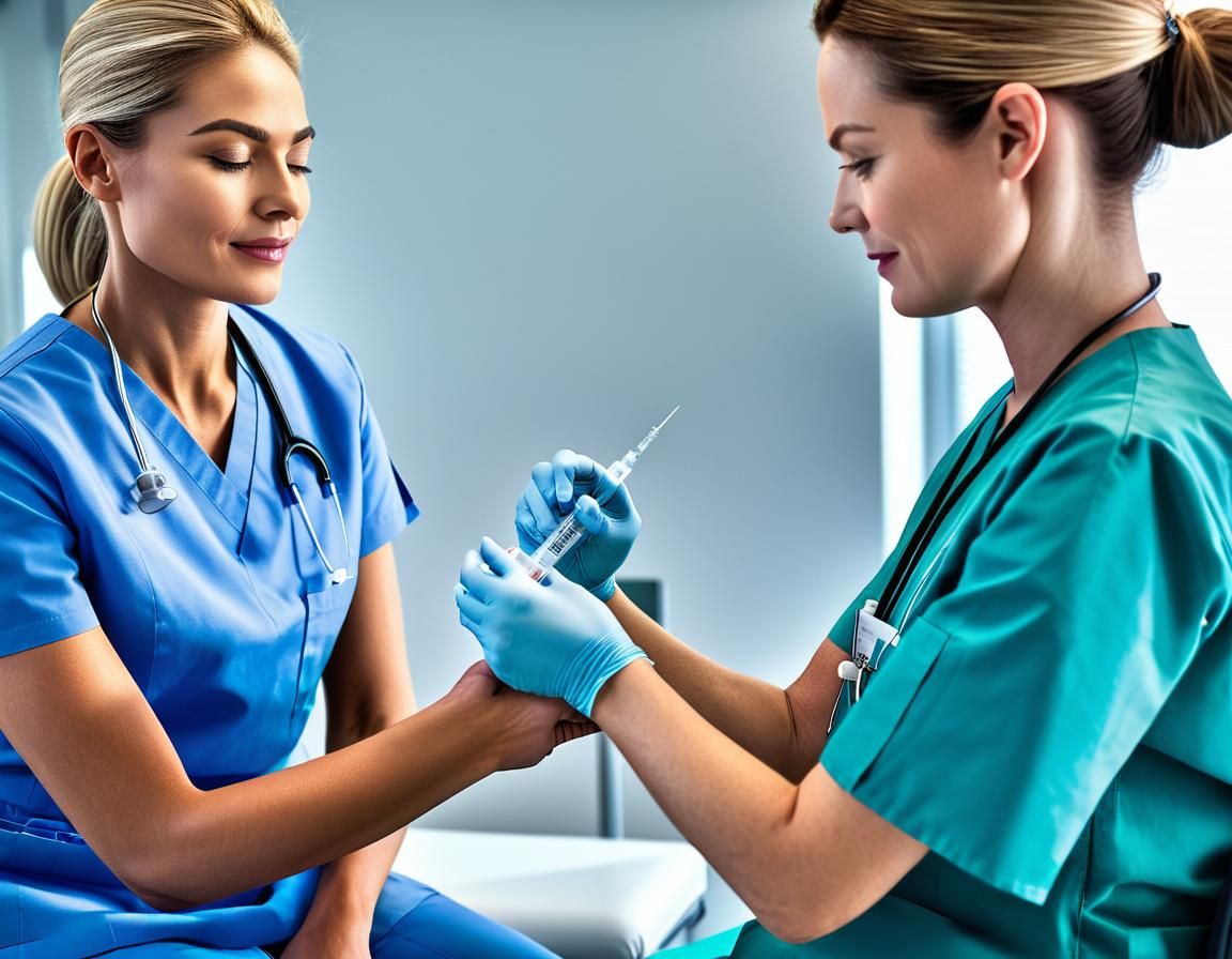 Nurse Administering Vaccine in Modern Clinic