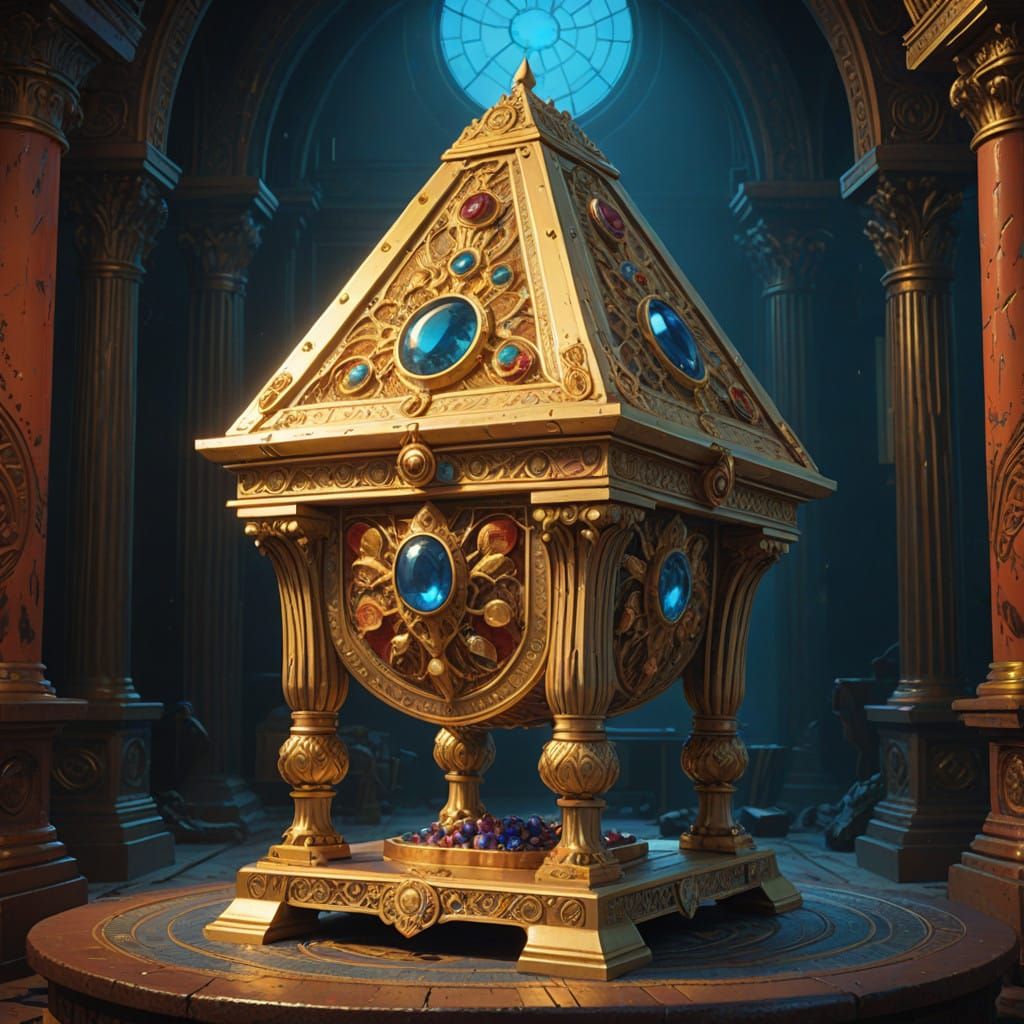 Gilded Ark in the Revered Holy of Holies