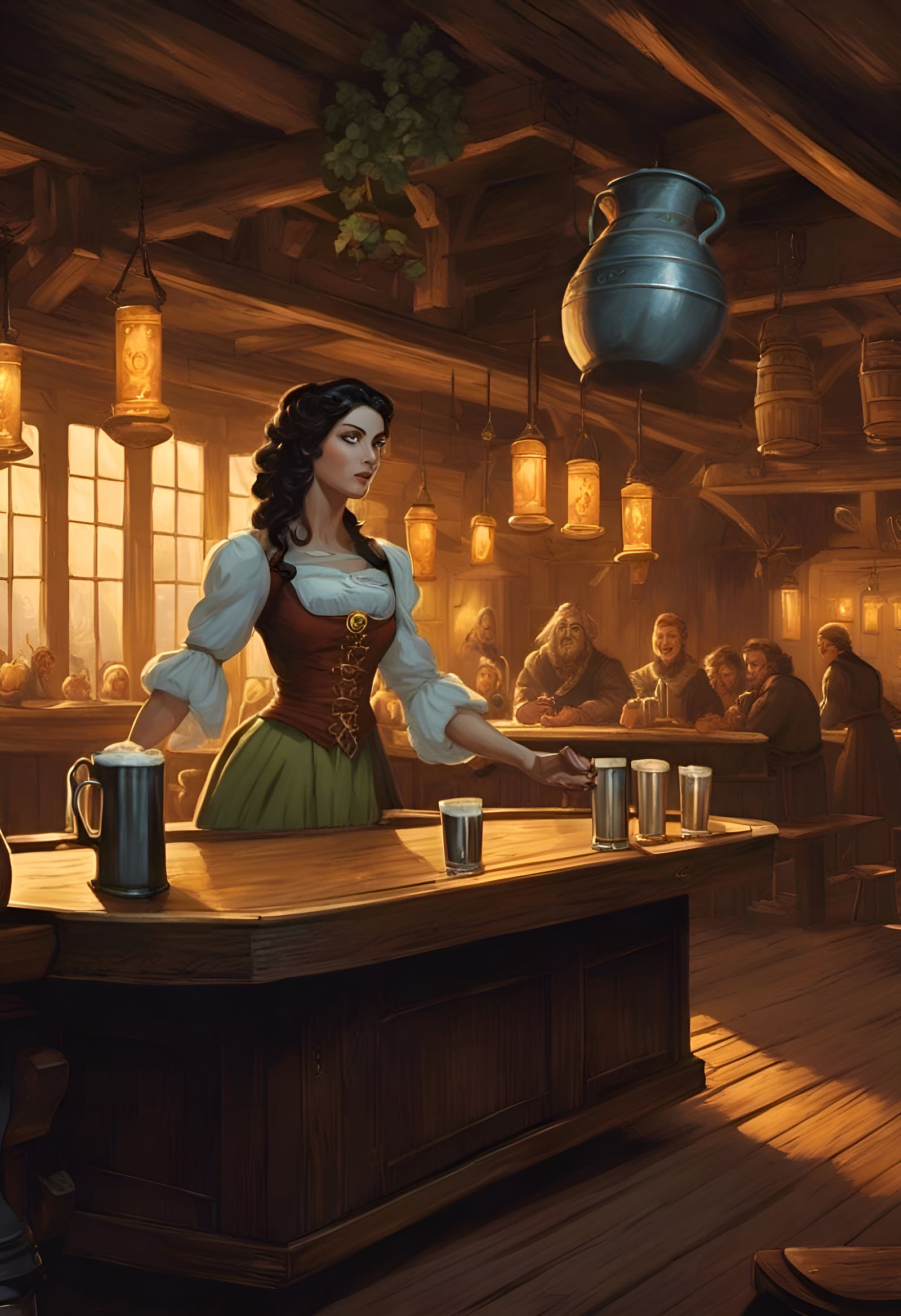 Barmaid's Telekinetic Beer Jug, Rosinski Comic Style