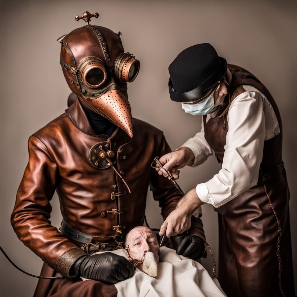 Venetian Plague Doctor Treats Patient