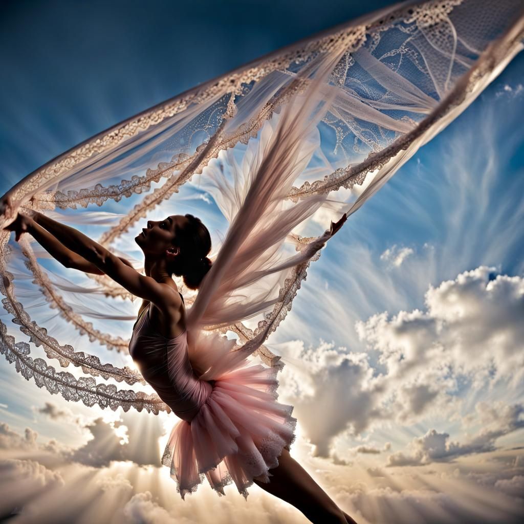 Lace Ballerina in Wind Tunnel
