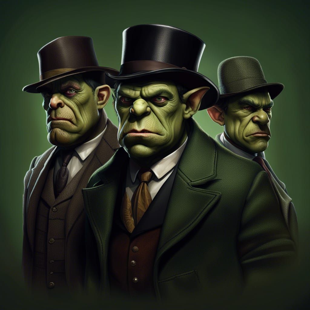1920s Gangster Orcs, Ogre, and Goblin