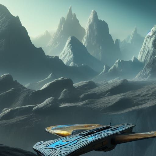 Detailed Star Trek Matte Painting in 8k