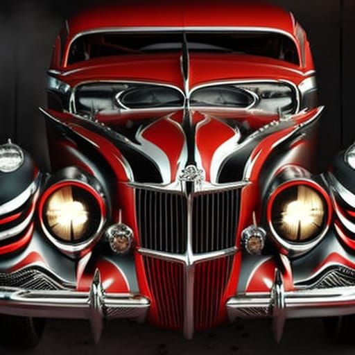 Detailed Demon Hotrod Car: an Epic Cinematic Design