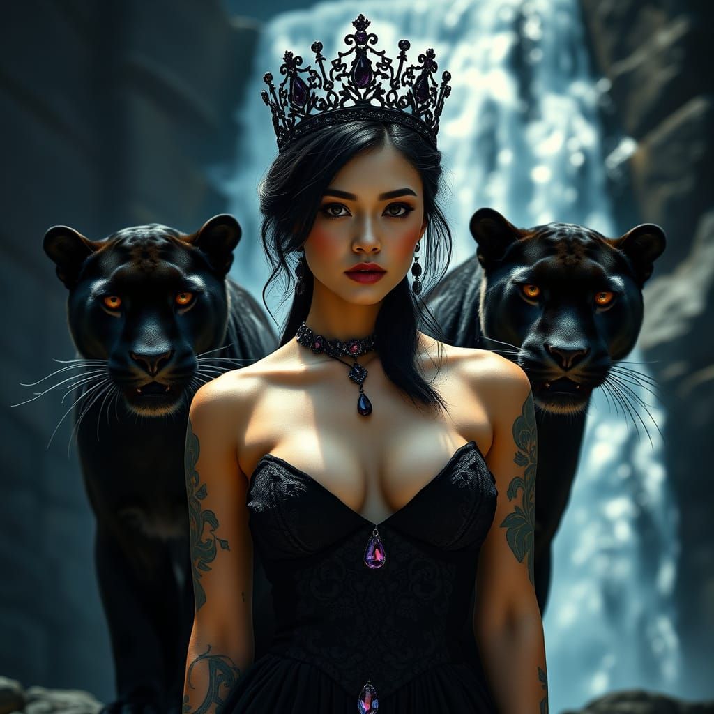 Majestic Queen of the Castle in Vibrant, Crystal-Clear Surro...