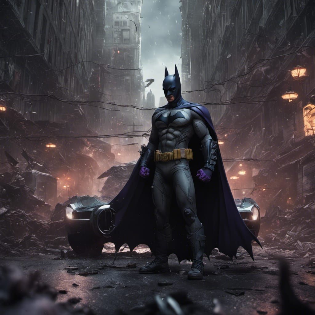 Batman vs Joker: Detailed Matte Painting