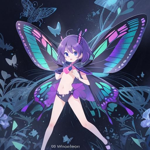 a butterfly with a binary code pattern on its wings,