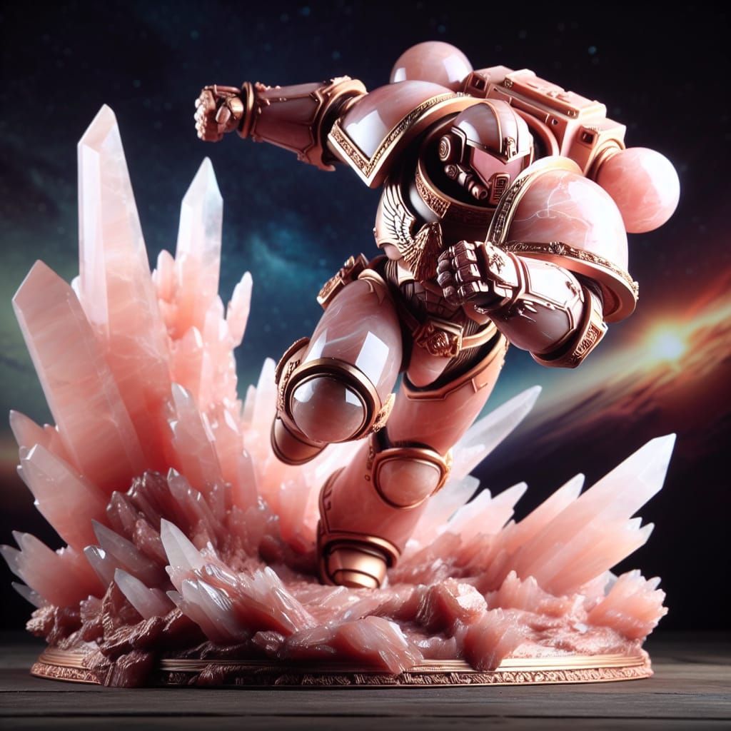 Rose Quartz Space Marine in Action