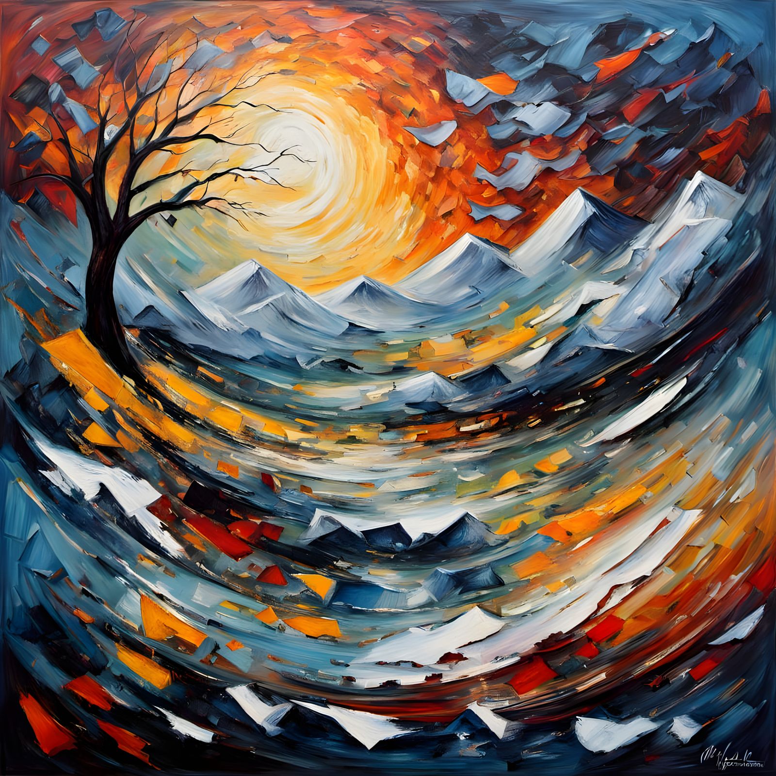 Mind in Chaos: Neo-Impressionist Snow Globe