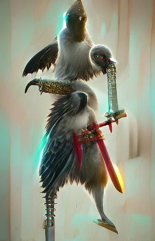 Aarakocra Sellsword: Artstation-Inspired Fantasy Art