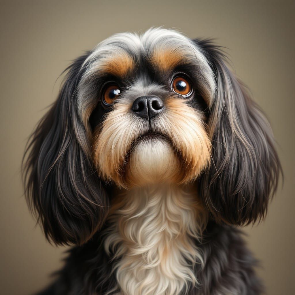 Endearing Havanese Dog Portrait with Expressive Eyes