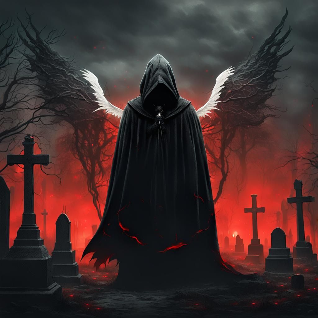 Angel of Death in Dark Fantasy Digital Art