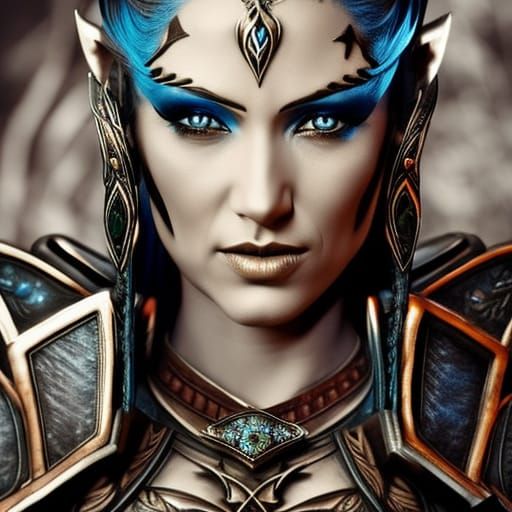 Hyperrealistic Wood Elf Warrior with Bow