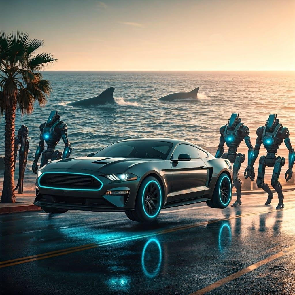 Futuristic 2050 Mustang Floats Down Santa Barbara Streets Am...