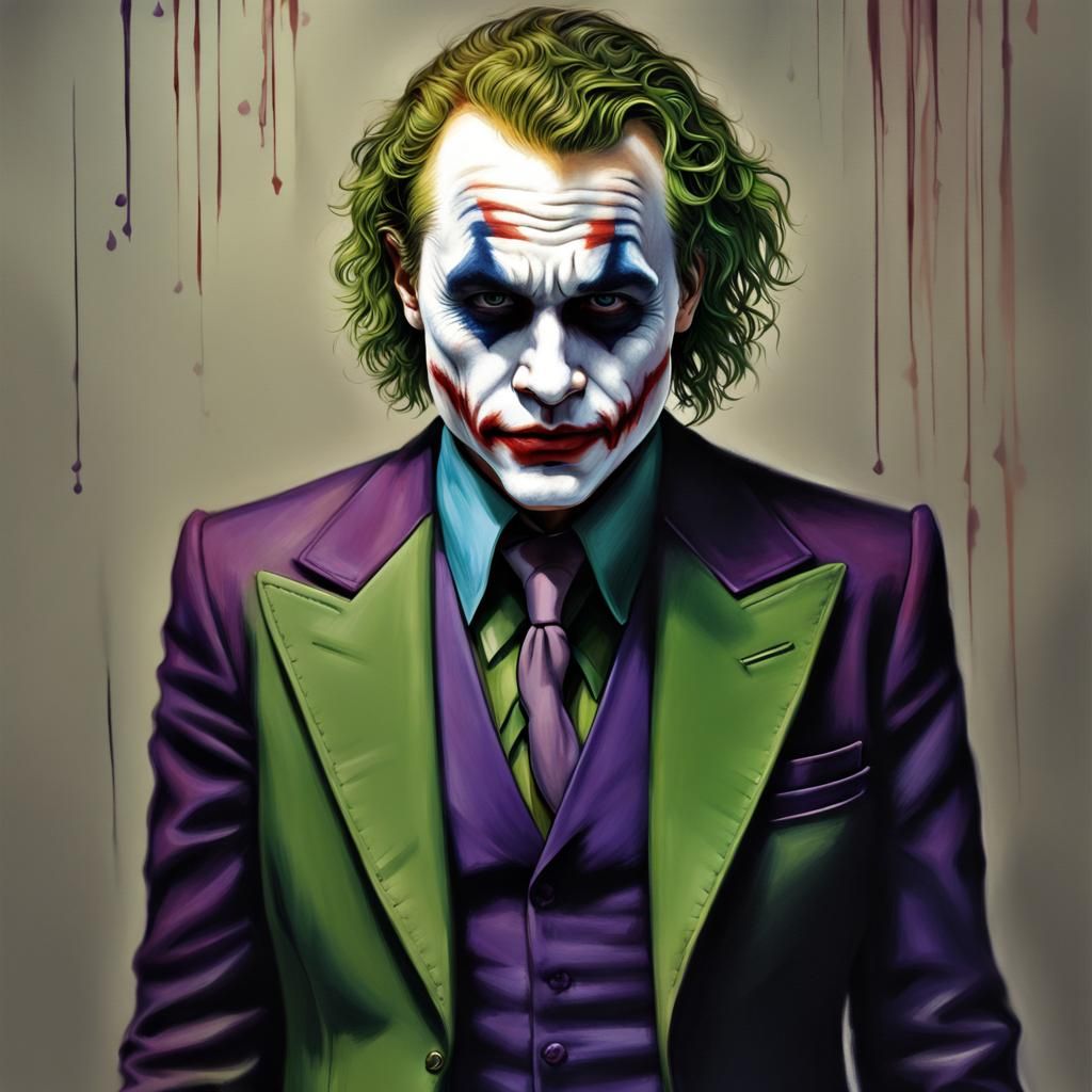 Androgynous Joker in Oil Pastel Gameart
