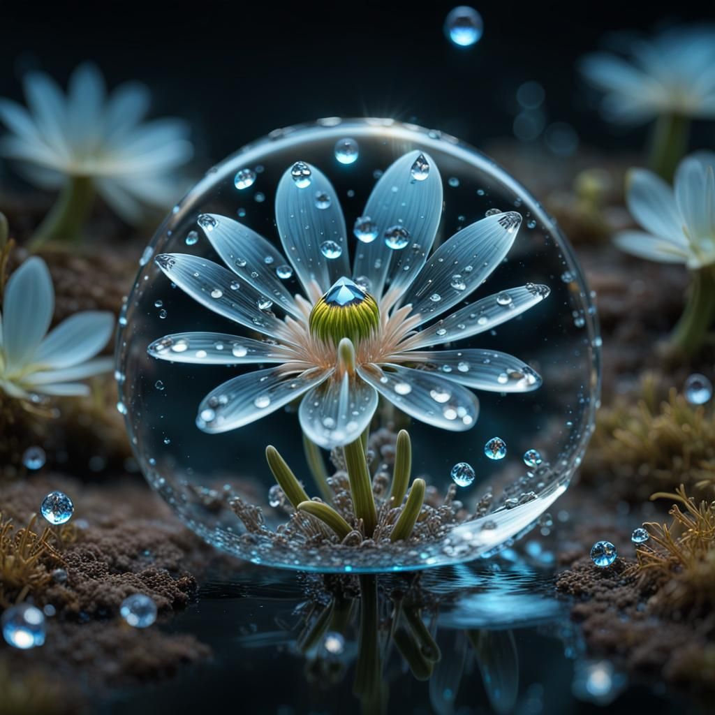 Bioluminescent Water Token with Diamond Drop