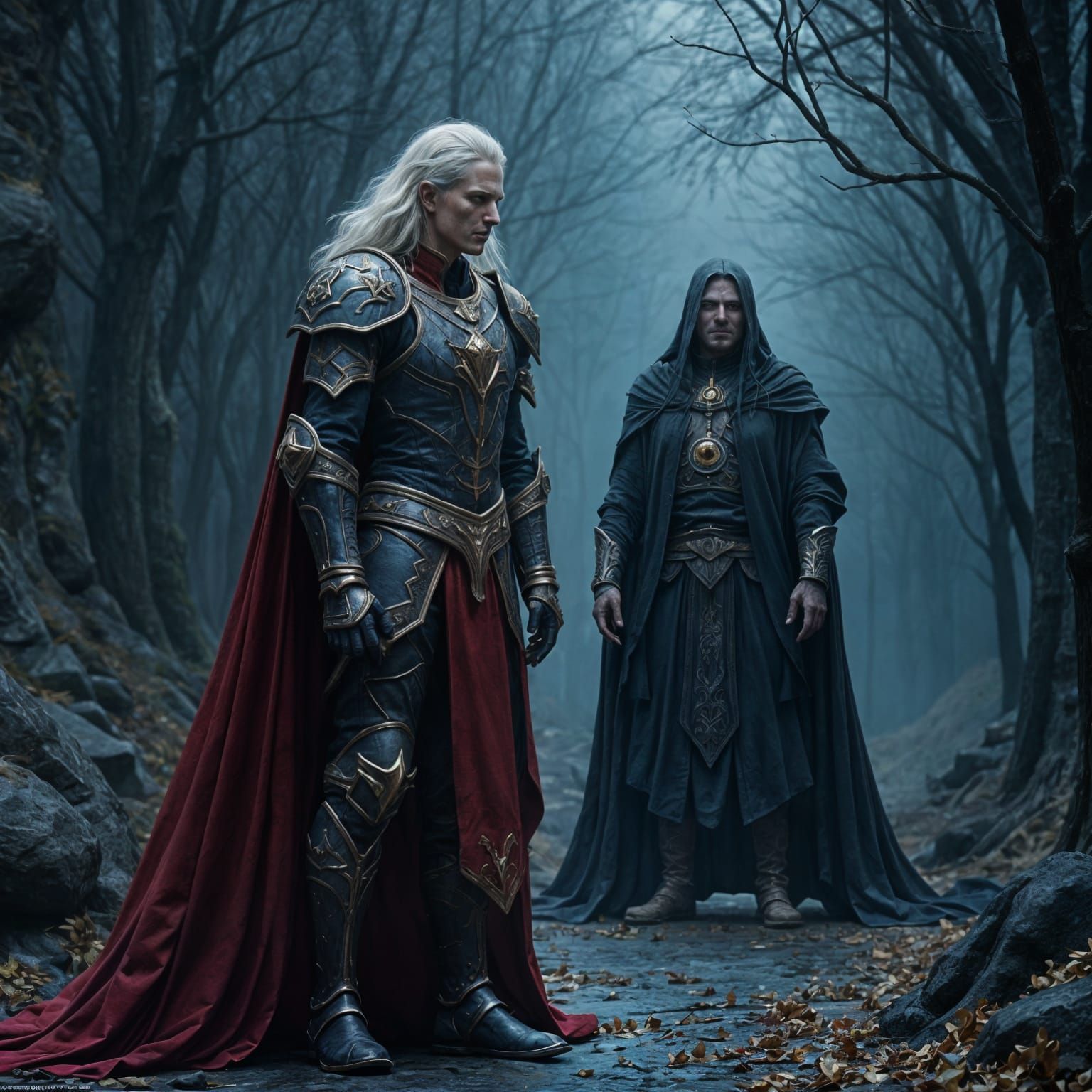 Elric of Melnibone and Arioch: Detailed Matte Painting