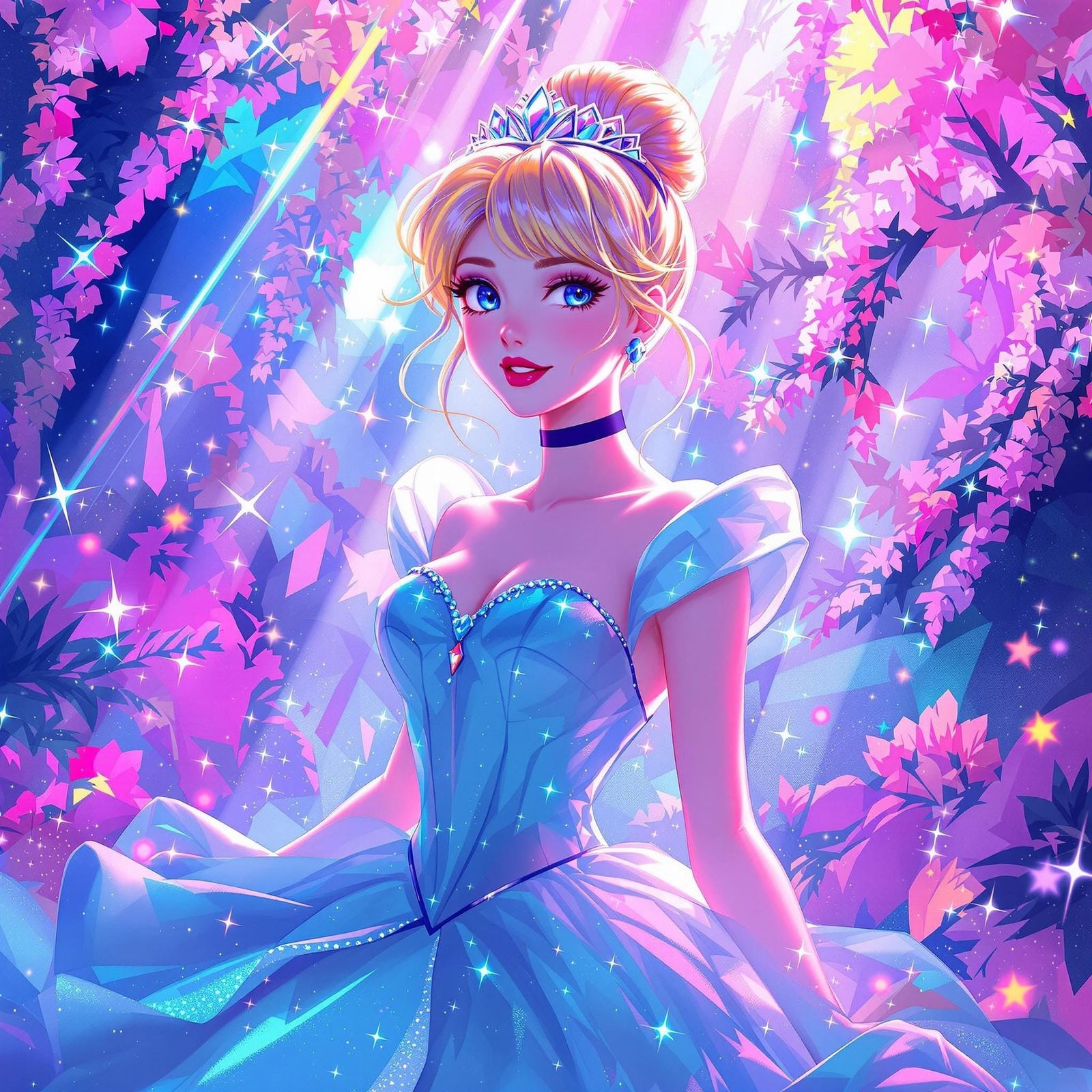 Cinderella in Kawaii Pop Art Style