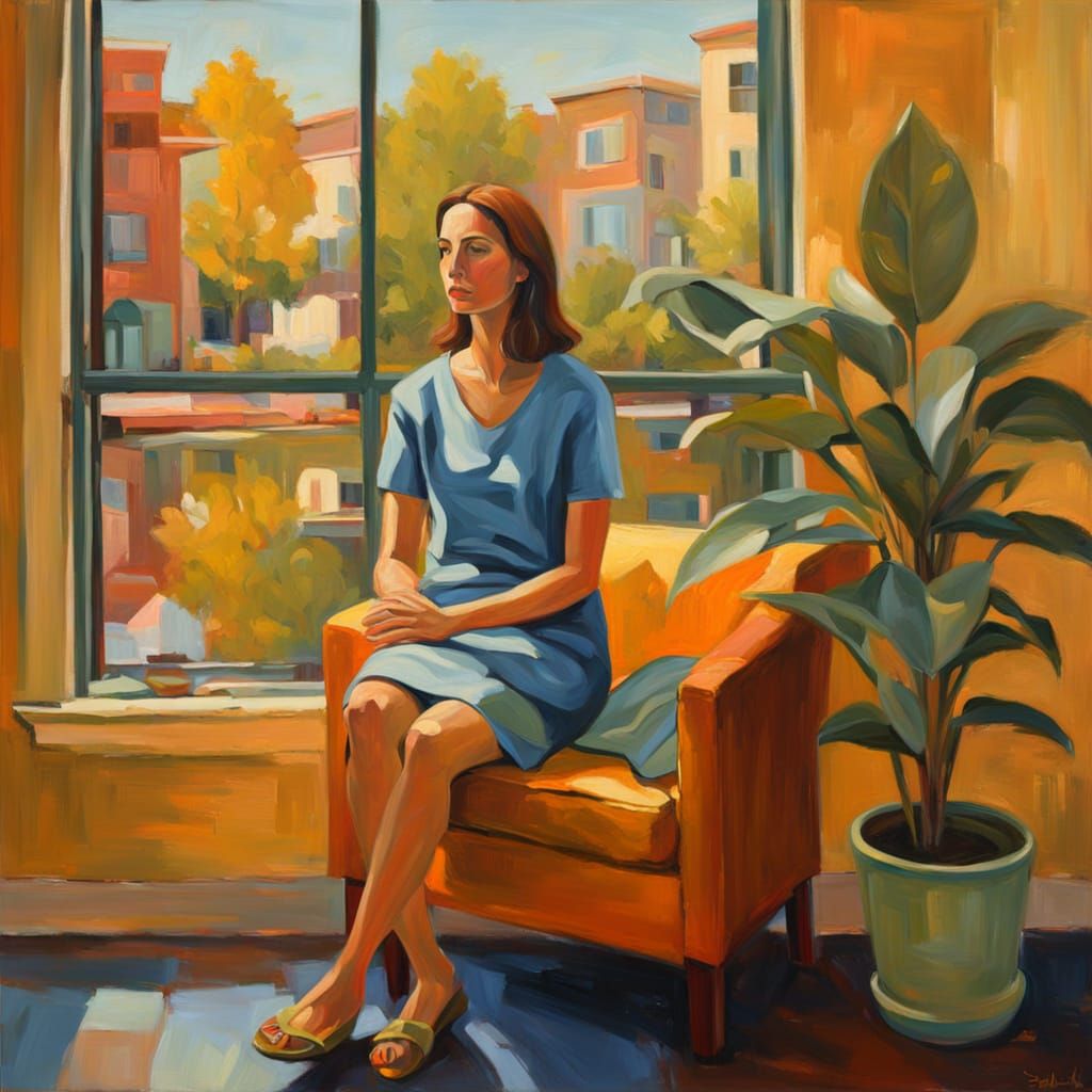 Abstract Portrait of a Woman in Waiting