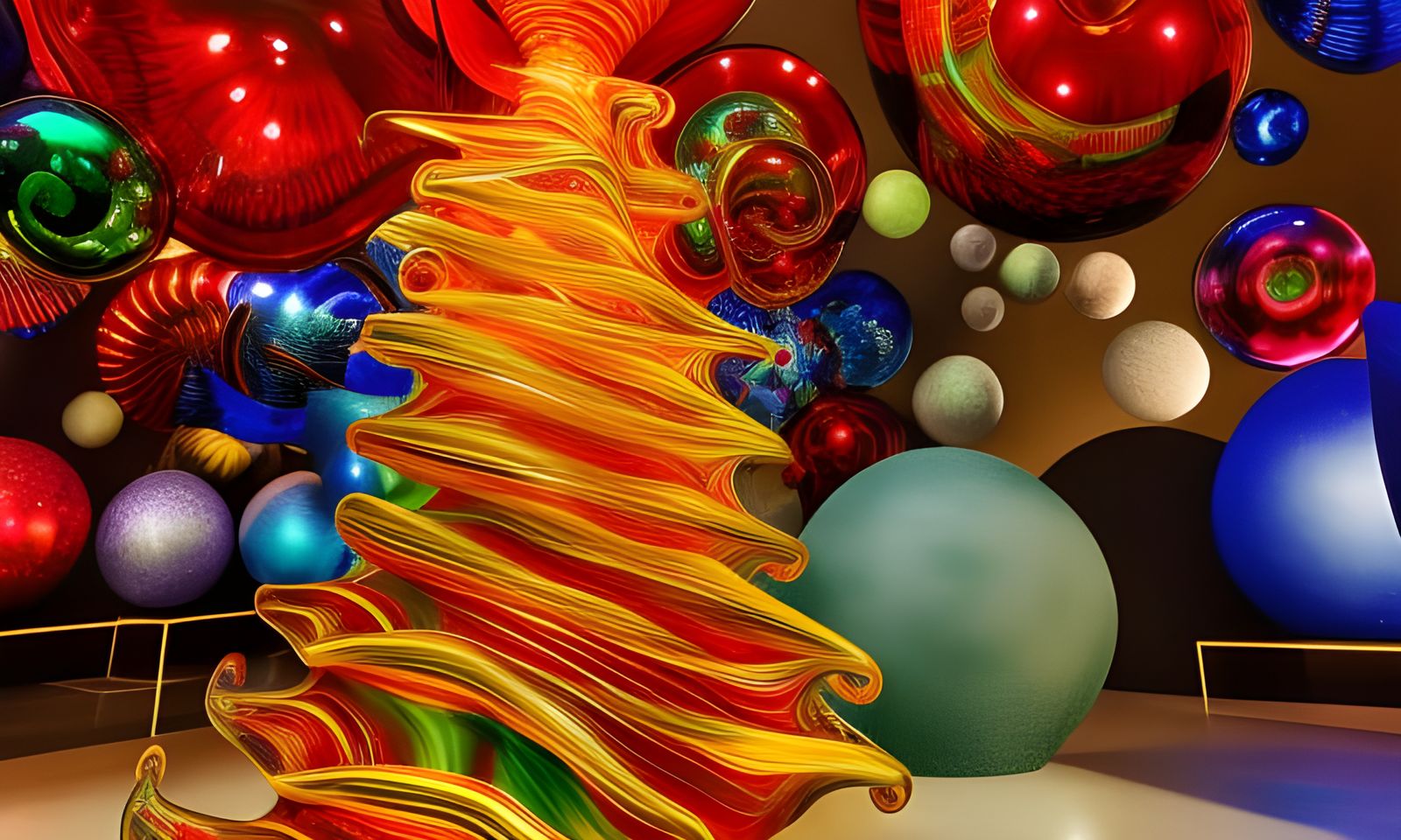 Chihuly Inspired Christmas Tree in 3D
