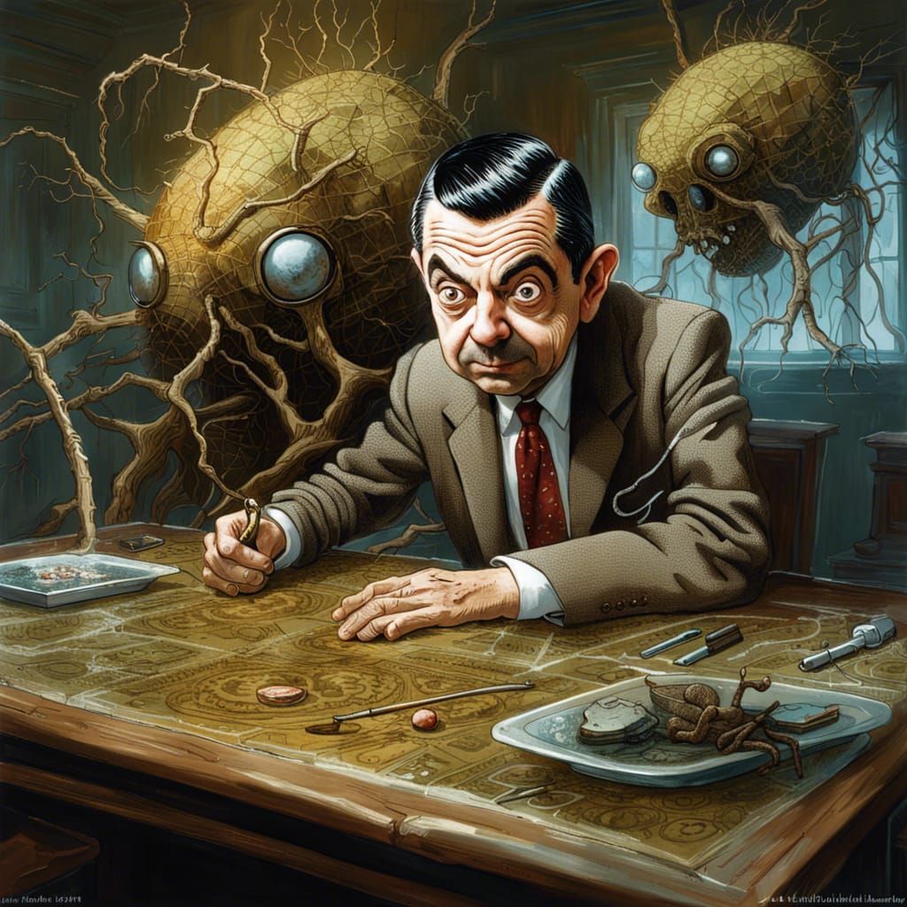 Creepy Mr. Bean Hybrid: A Sci-Fi Nightmare