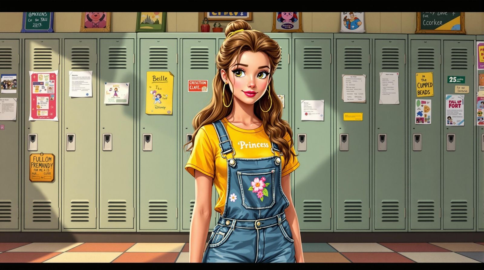Belle in 90s High School Style