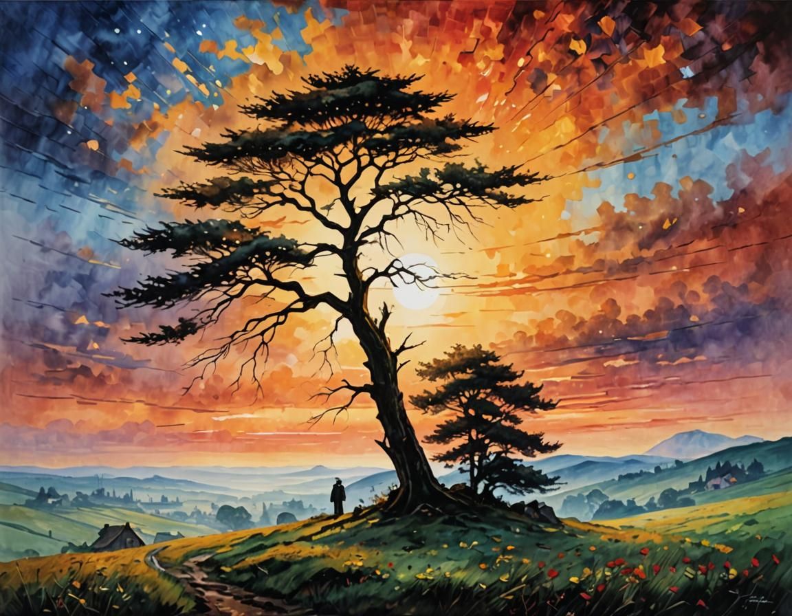 Dawn Painting: Hope and Kindness in Ink