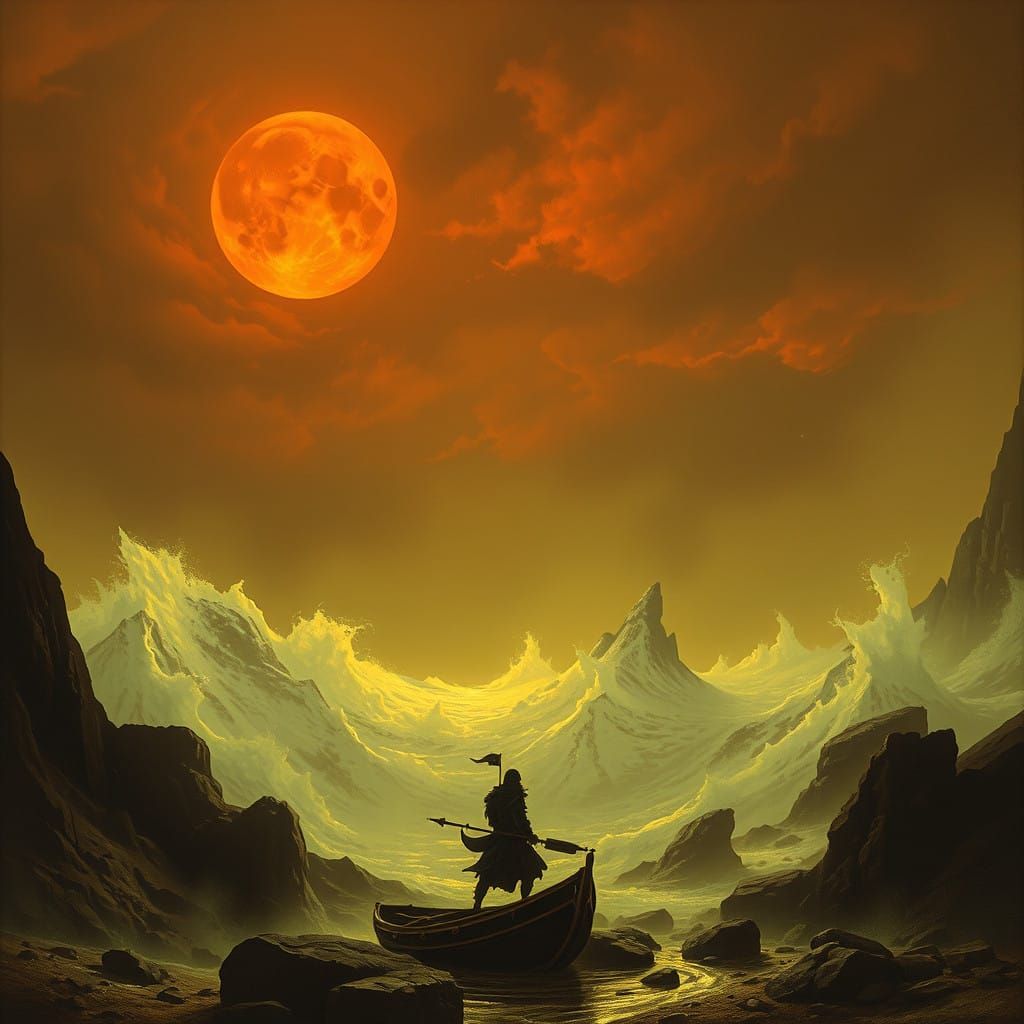 Steampunk Rogue Surveys Volcanic Wasteland in Deep Blues