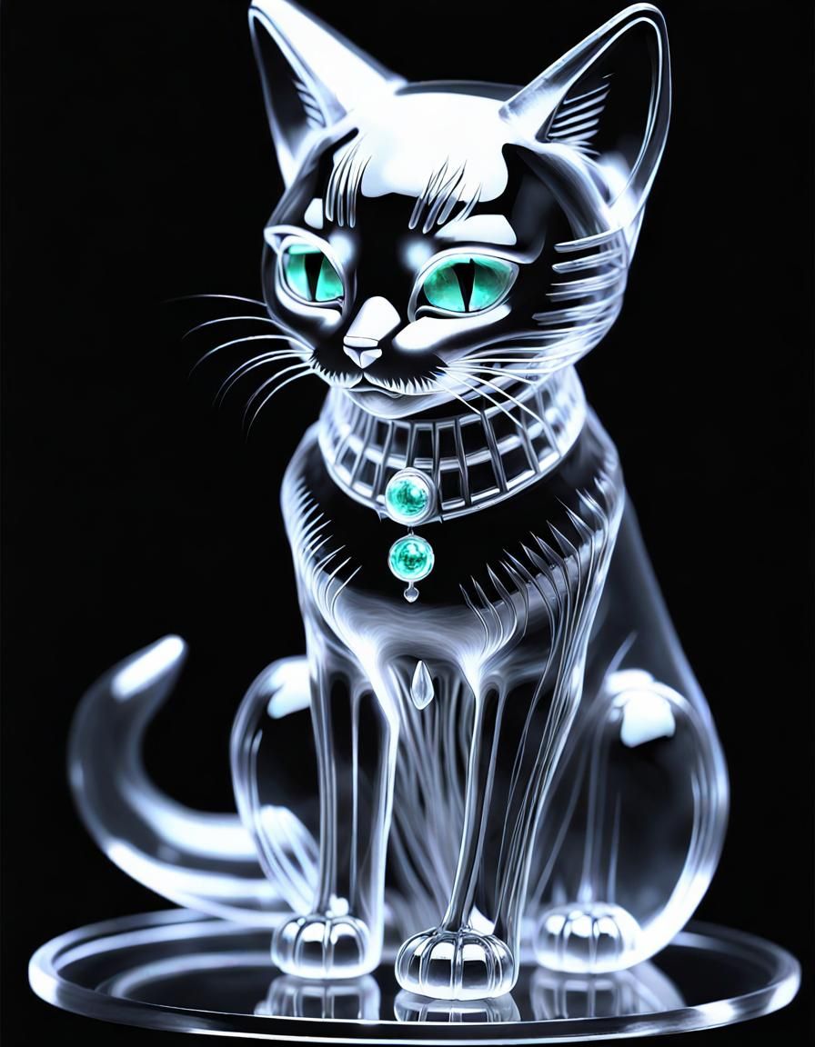 Crystalline Neko Emerges in Smoky, Ghostly Style