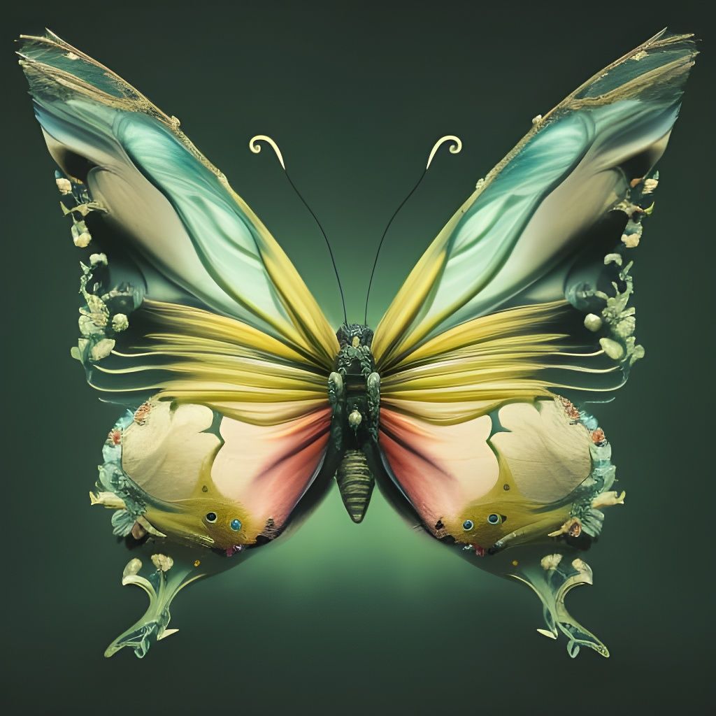 Surreal Fantasy Butterfly Encounters in Volumetric Hyperreal...