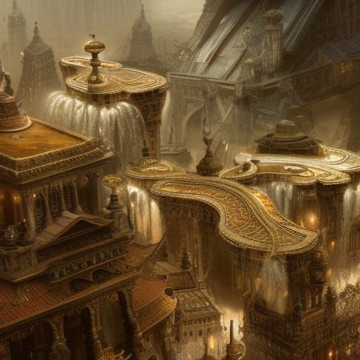 Epic Palace in Dramatic Digital Matte Painting