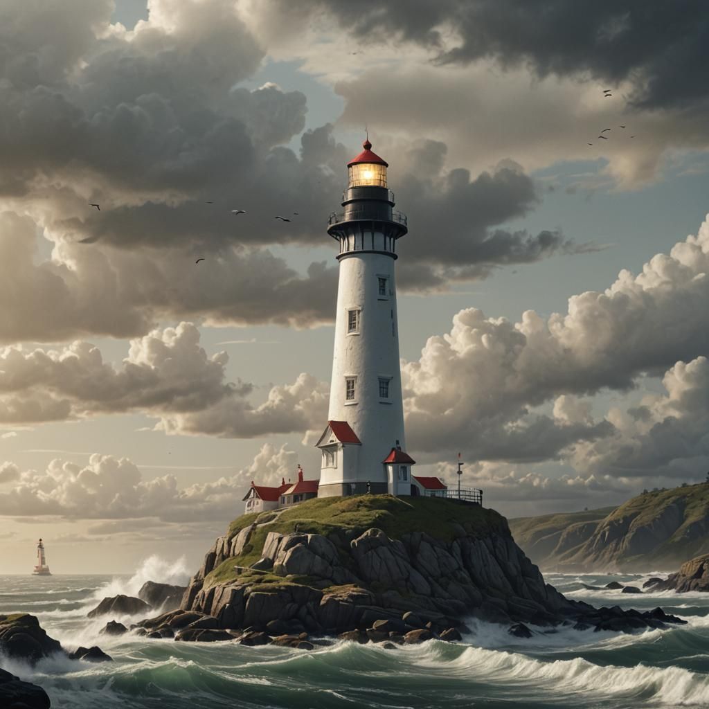 Detailed Matte Painting of a Lighthouse