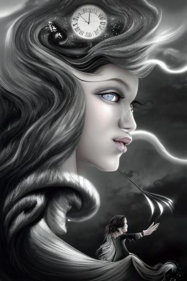 Wind Elemental Castle in Surreal Fantasy Style