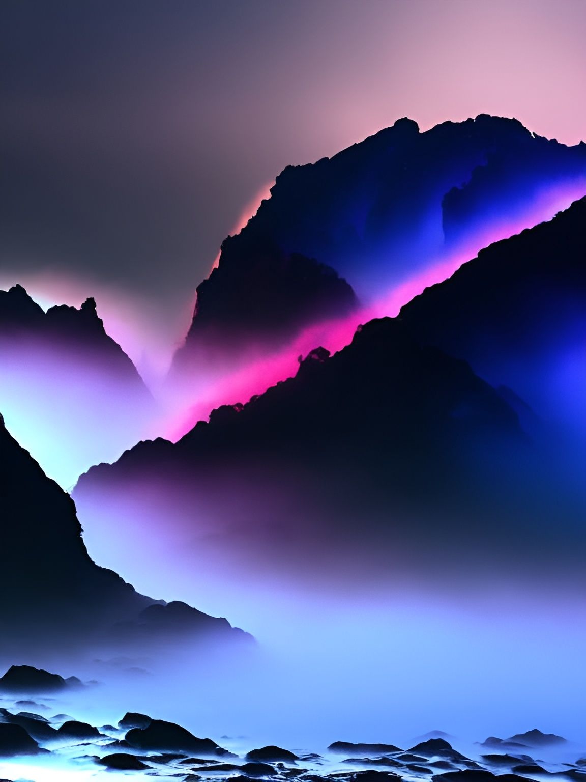 A Bleak, Futuristic Scene of Despair in a Distressed Palette