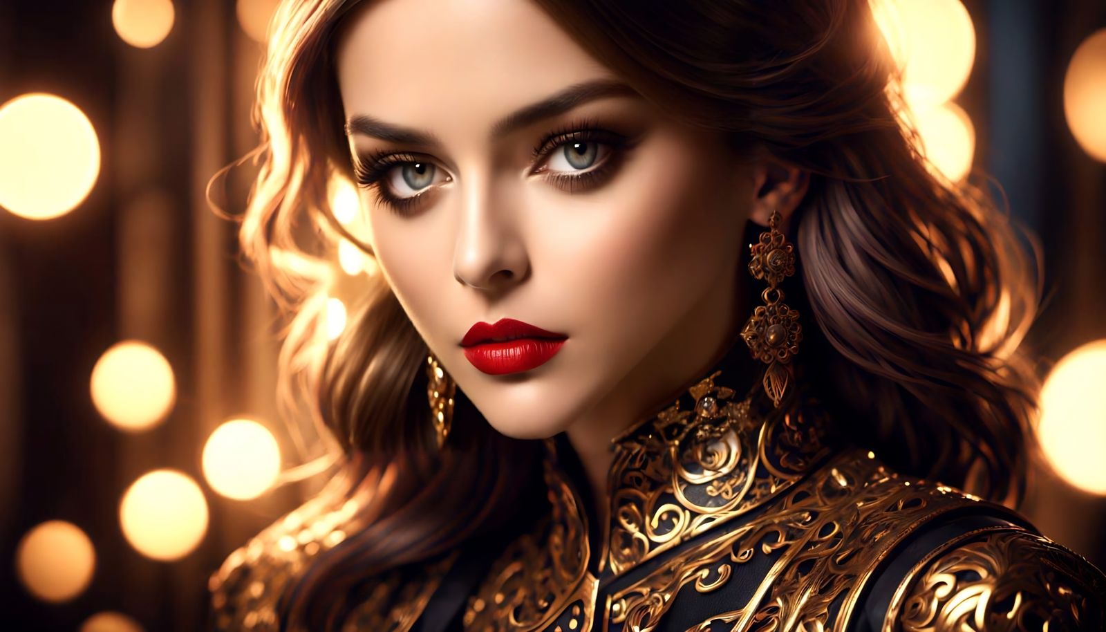 Glamorous Hollywood Star in Dramatic Lighting