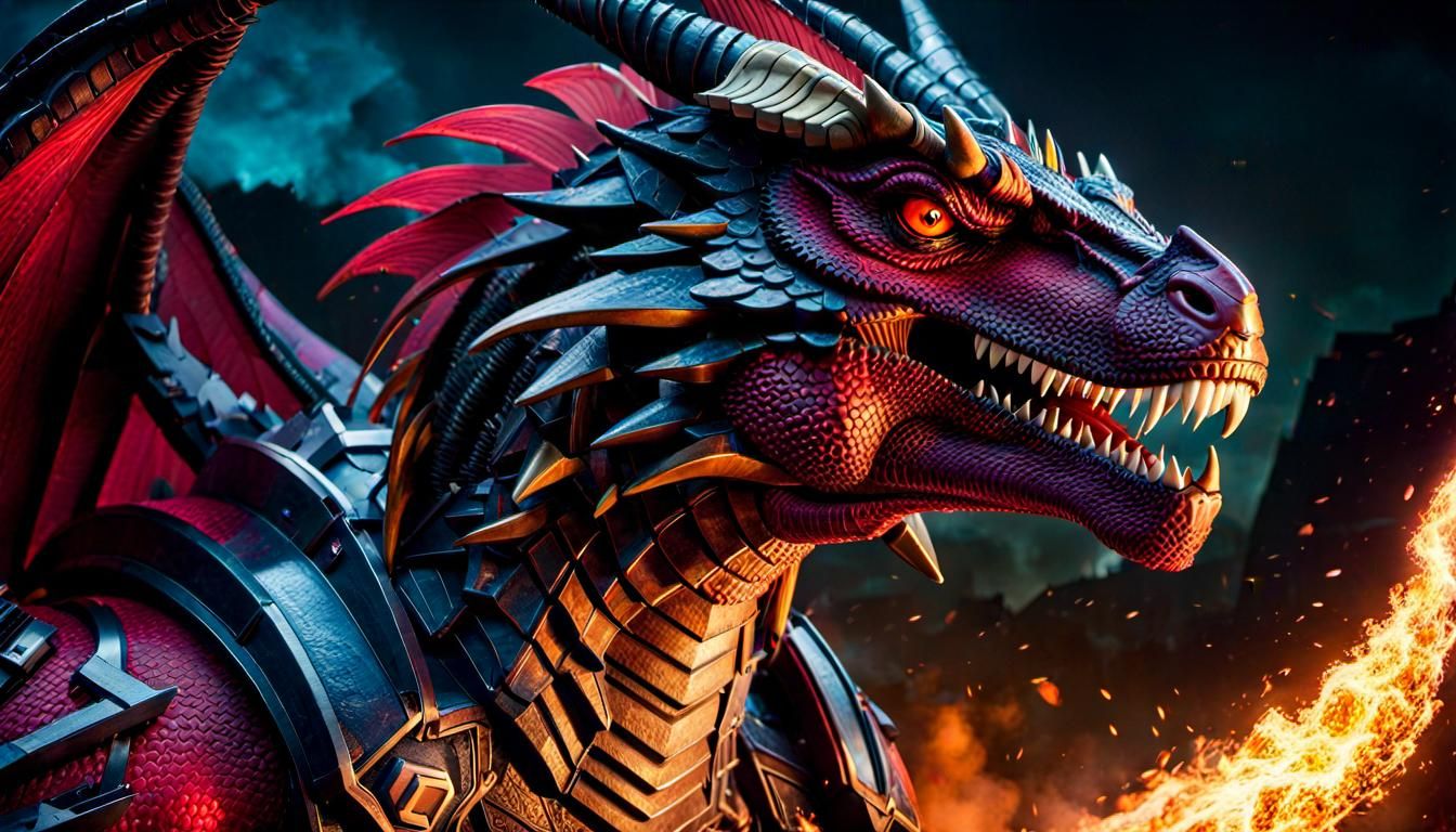 Cybertronian Dragon Alexstrasza in Cinematic Style